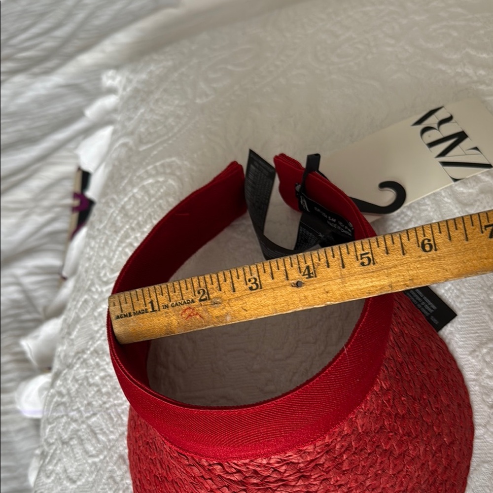 Zara straw  Red hat - Picture 5 of 6